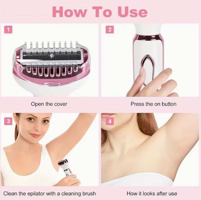 4-In-1 Rechargeable Women'S Electric Razor image 3