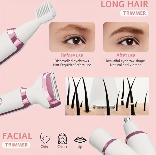 4-In-1 Rechargeable Women'S Electric Razor image 5