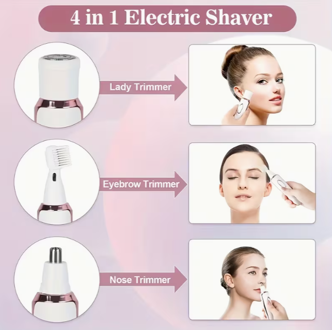 4-In-1 Rechargeable Women'S Electric Razor image 7