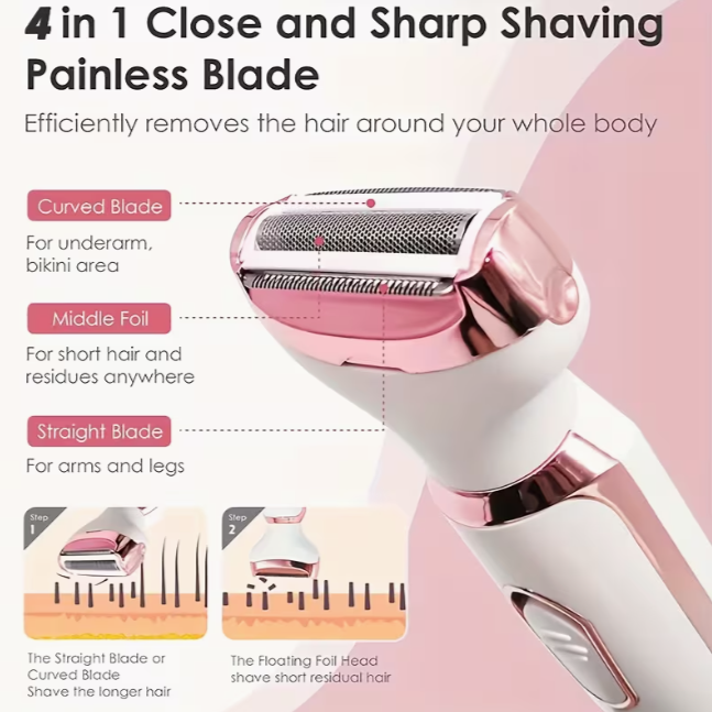 4-In-1 Rechargeable Women'S Electric Razor image 9