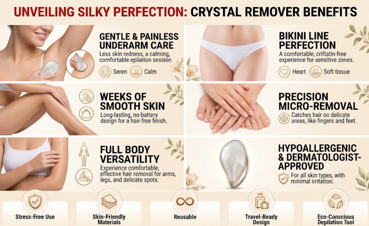 Crystal hair remover stone Painless Epilator image 6