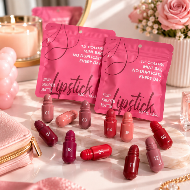 Long-lasting Matte Capsule Lipstick, 12pcs set image 4