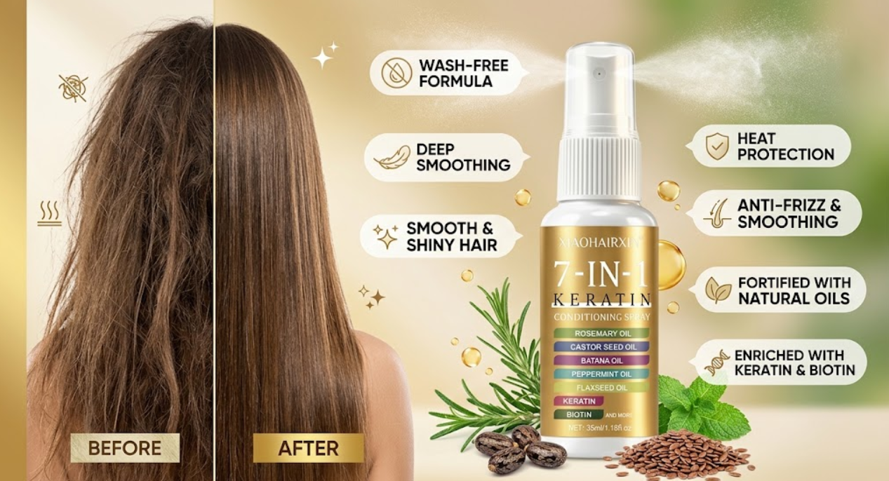 7-In-1 Keratin Wash-Free Soft Hair Care Spray image 7