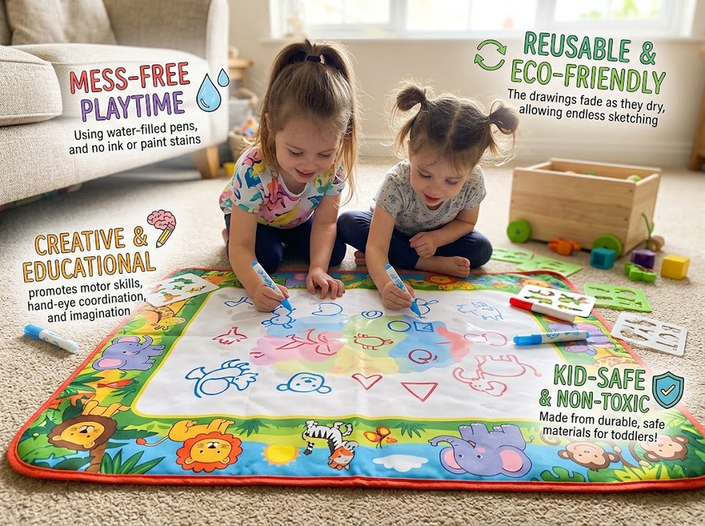 Magical Water Drawing Canvas Doodle Mat for Kids image 8